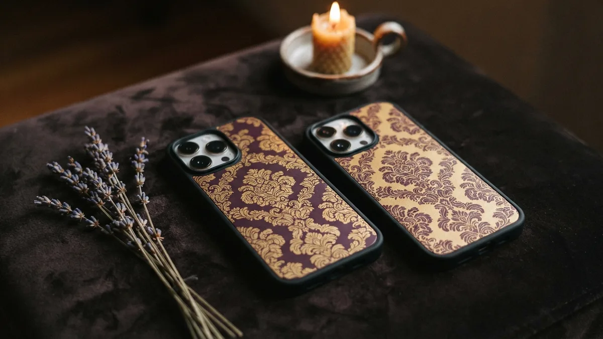 Phone cases styled as a gift — for partners