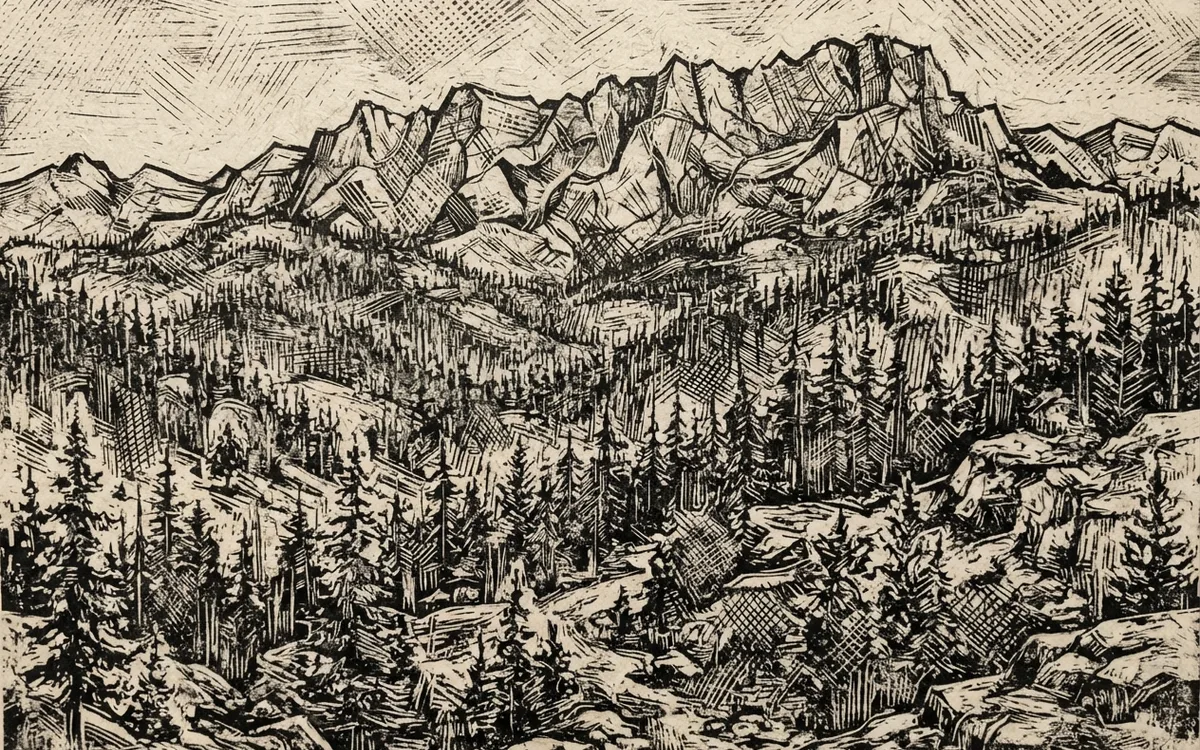 Artwork made in linocut
